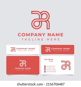 Letter AR or RA Monogram Logo