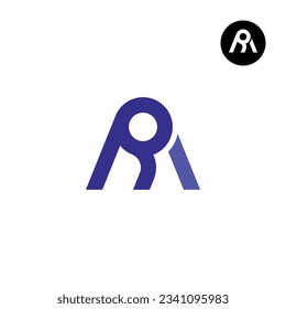 Letter AR RA Monogram Logo Design