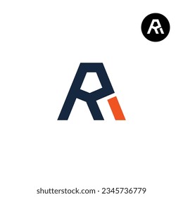 Logo-Design des Buchstaben AR RA Monogramm