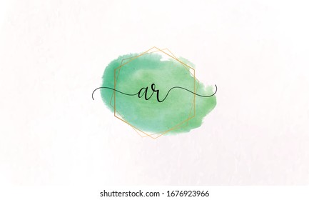 Letter AR Signature Logo Template - Vector
