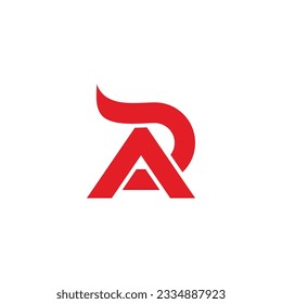 letter ar simple geometric curve logo vector