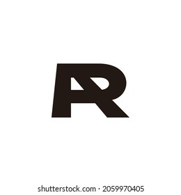 letter ar simple linked geometric logo vector