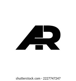 Letter AR simple logo design vector