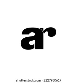 Letter AR simple logo design vector