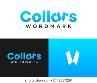 Letter ar wordmark collars worker human recruiting logo design.
