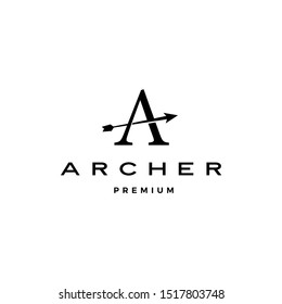 A letter archer arrow logo vector icon illustration