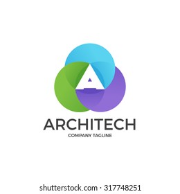 A letter architect logo icon design template element. A vector letter isolated on white background.