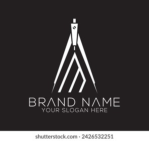 Diseño de logotipo vectorial de arquitectura e interior para descargar
