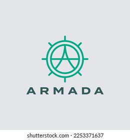 letra A para el diseño del logotipo ARMADA SHIP