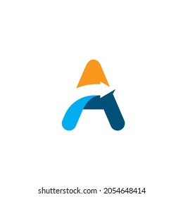 A Letter arrow Business Template Vector icon