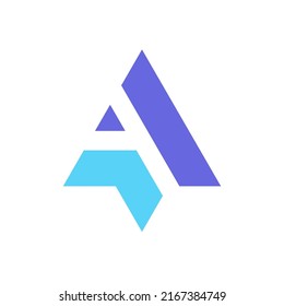 Letra A flecha diseño de logotipo moderno creativo