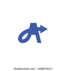 Letter A Arrow dynamic strong flexible for personal, blog, corporate, agency etc Logo Design