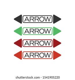 Letter arrow and icon ribbon vector design