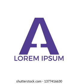 Letter A With Arrow Initial Logo Design. Business and technology logo design template.