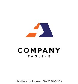 Letter A Arrow Logistic Logo Icon Vector
