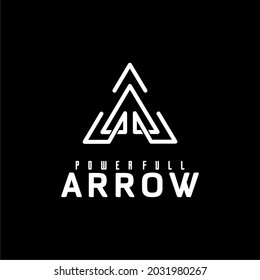 Logotipo de letra A y flecha