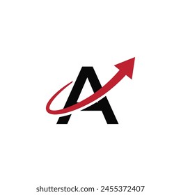 Letter A with arrow logo	