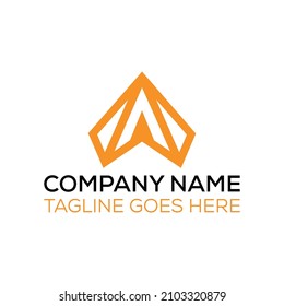 diseño de logotipo de flecha A letra