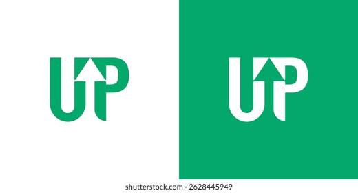 Letter UP with Arrow Logo Design
