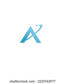 Letter A arrow logo design . modern letter A logo vector, Modern logo. Letter A modern logo.