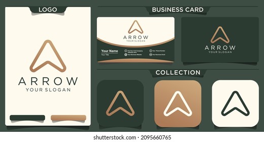 Letter A arrow Logo Design Template Inspiration