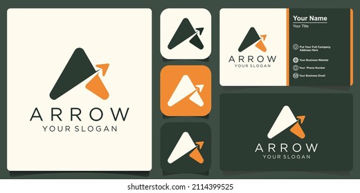 Inspiración en la plantilla de diseño de logotipo de flecha de letra A