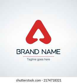 Letra A con plantilla de diseño de logotipo de flecha arriba. letra moderna logotipo A. Ilustración vectorial de material aislada en fondo blanco.
