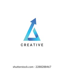 A letter arrow logo design template