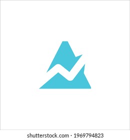 Buchstabe A mit Pfeil-Logo-Design, Vektorsymbol
