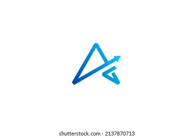 Vector de diseño de logotipo de flecha a letra