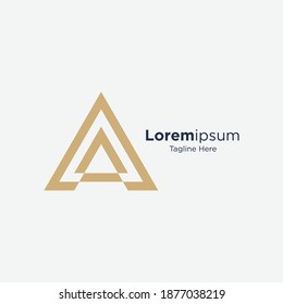 Buchstaben A und Pfeil-Symbol-Symbole für Designvorlagen