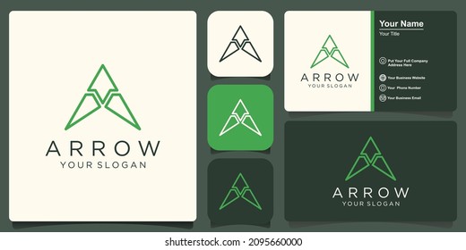 Letter A arrow logo icon design template elements.