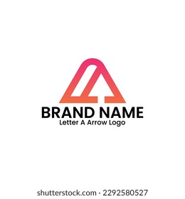 Letter A arrow logo is perfect for initials logo, finance, technology, digital, internet, marketing etc.