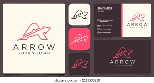 Letra A arrow Logo Template Illustration Design.