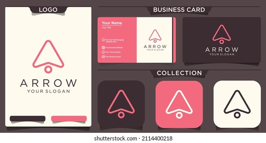 Letter A arrow Logo Template Illustration Design.