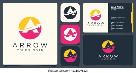 Letra A arrow Logo Template Illustration Design.