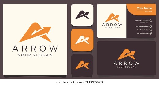 Letter A Arrow Logo Template Illustration Design.
