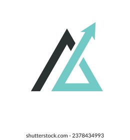 Una carta con diseño de ilustración de plantilla con logotipo de flecha. Vector