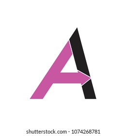 letter A with arrow logo vector