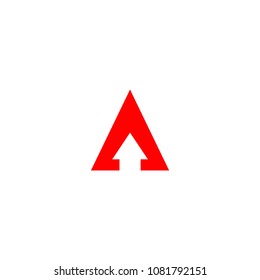 a letter and arrow logo vector