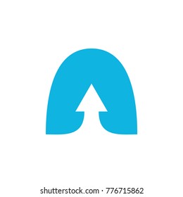 letter a arrow up logo vector