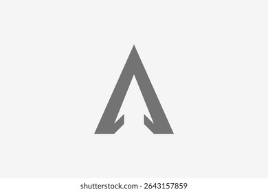 letter A arrow minimalist logo