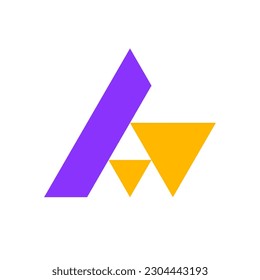 Letra A flecha diseño de logotipo sencillo moderno