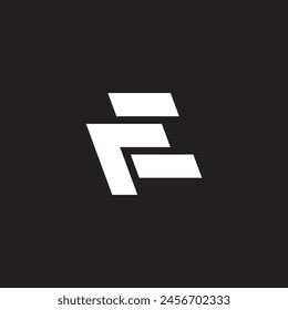 letter re arrow simple geometric logo vector 