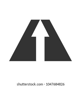 letter a with arrow symbol. vector logo.
