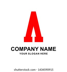 A letter with arrow vector design logo - Vector