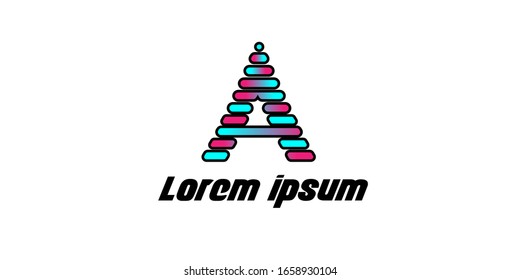 a letter art with gradient colors which makes it a fantastic logo template to use for every one 