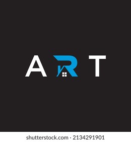 Letter ART vector logo. Real estate logo template.