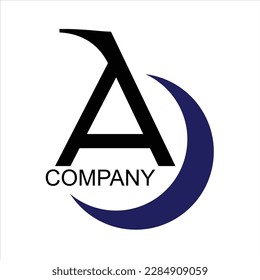 A letter arts vector logo design creative