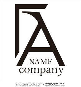 A letter arts vector logo design creative
